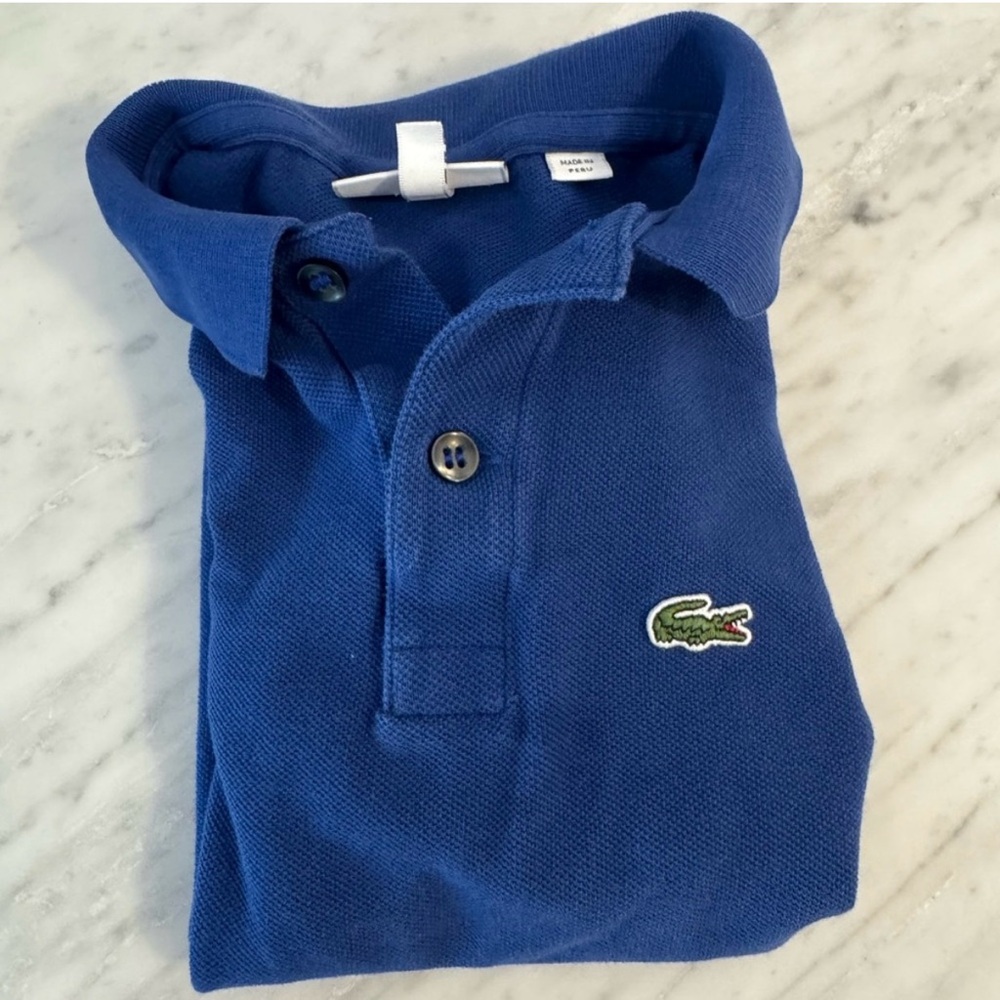 Lacoste Blue Polo Shirt Classic Cotton Piqué